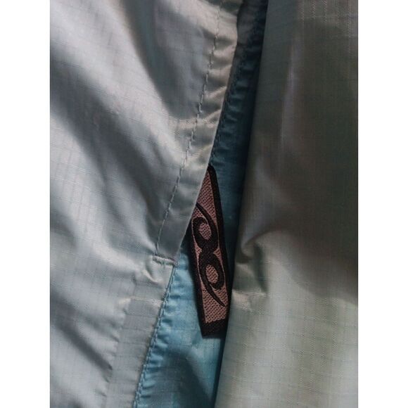 Marmot Jacket Two Toned Blue Logo Rain Coat‎ Windbreaker Full Zip Hooded Sz. XS - Picture 4 of 11
